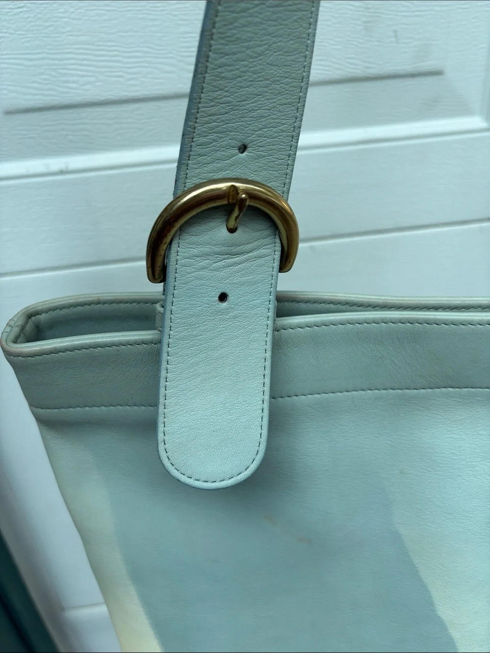 Vintage Coach 4140 light green tote